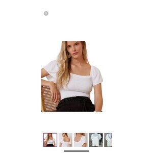 Anthropologie Cloth & Stone Smoked Top Size XS